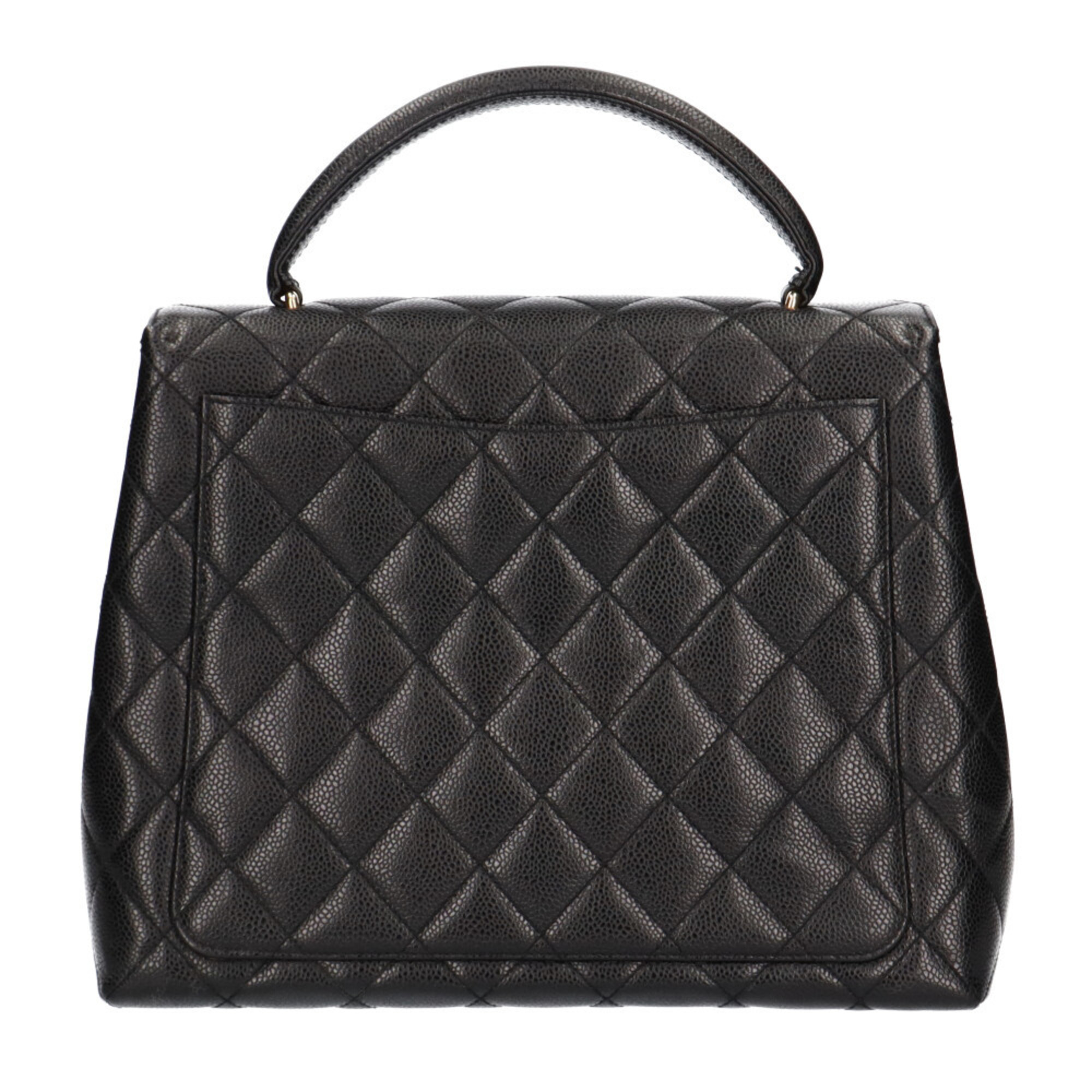 Chanel matelasse handbag caviar skin black ladies CHANEL