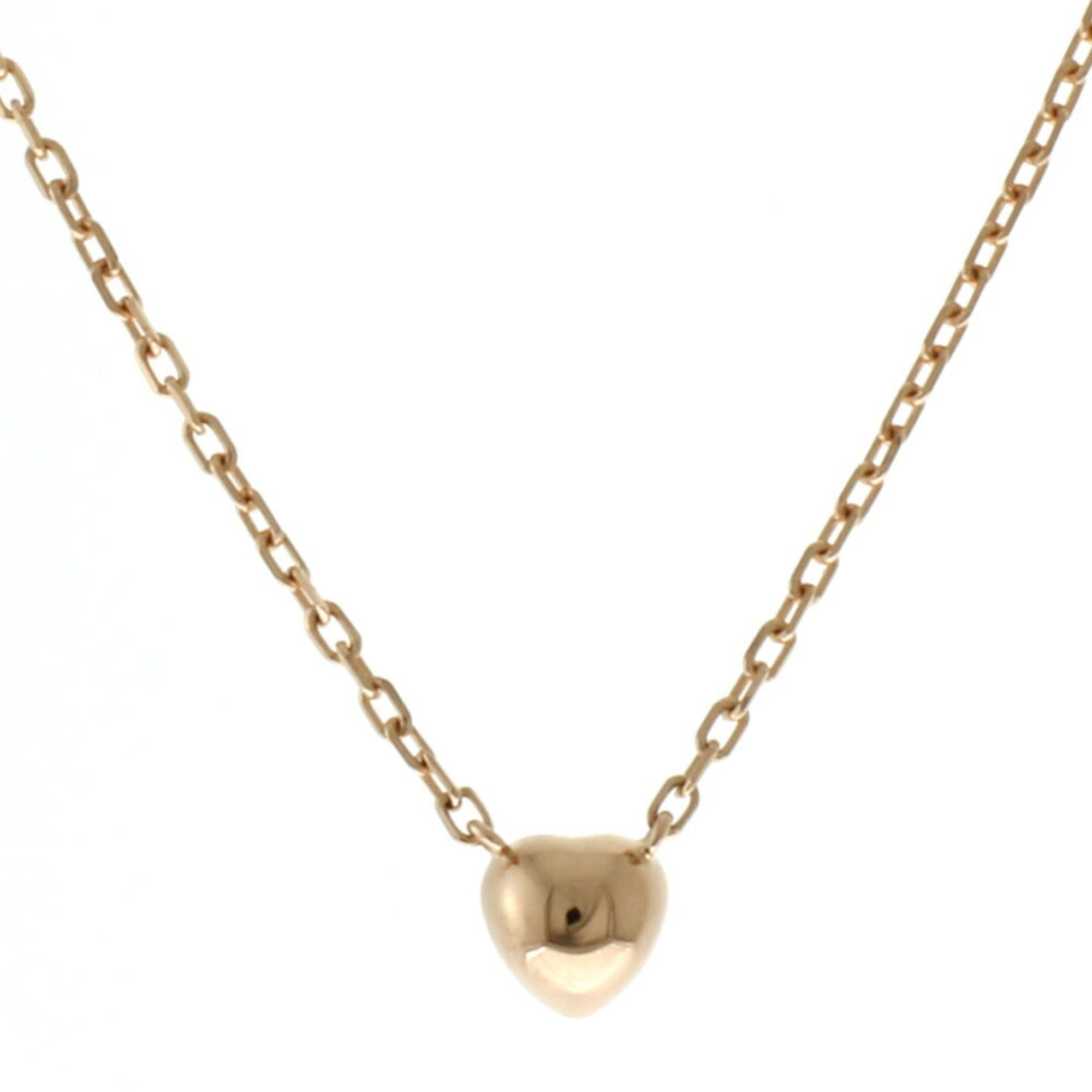 Cartier d'Amour Heart Necklace 18K K18 Pink Gold Diamond Women's CARTIER