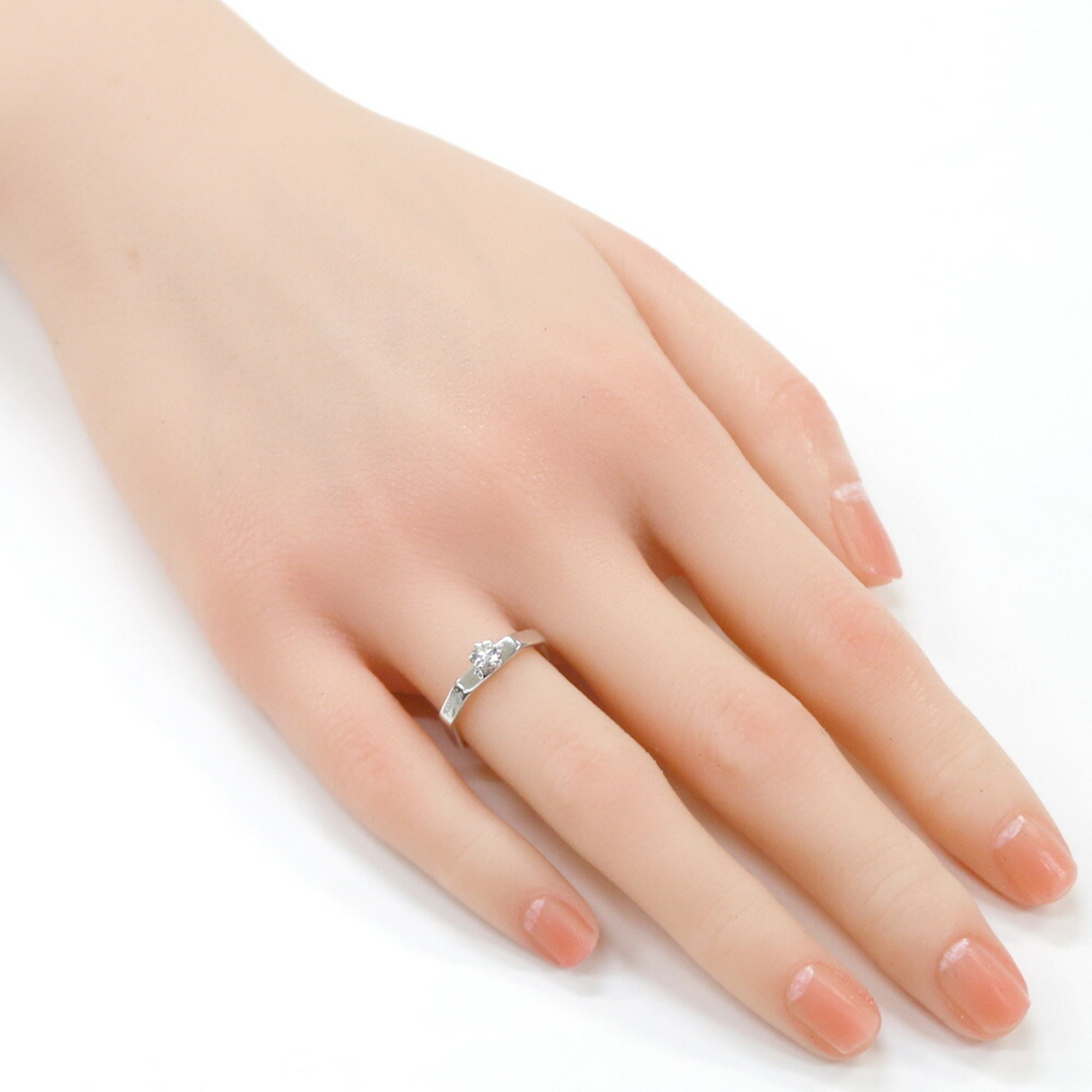 Gucci Octagonal Ring No. 8 18k K18 White Gold Diamond Ladies GUCCI