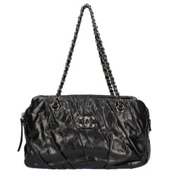 Chanel chain shoulder bag calf black ladies CHANEL