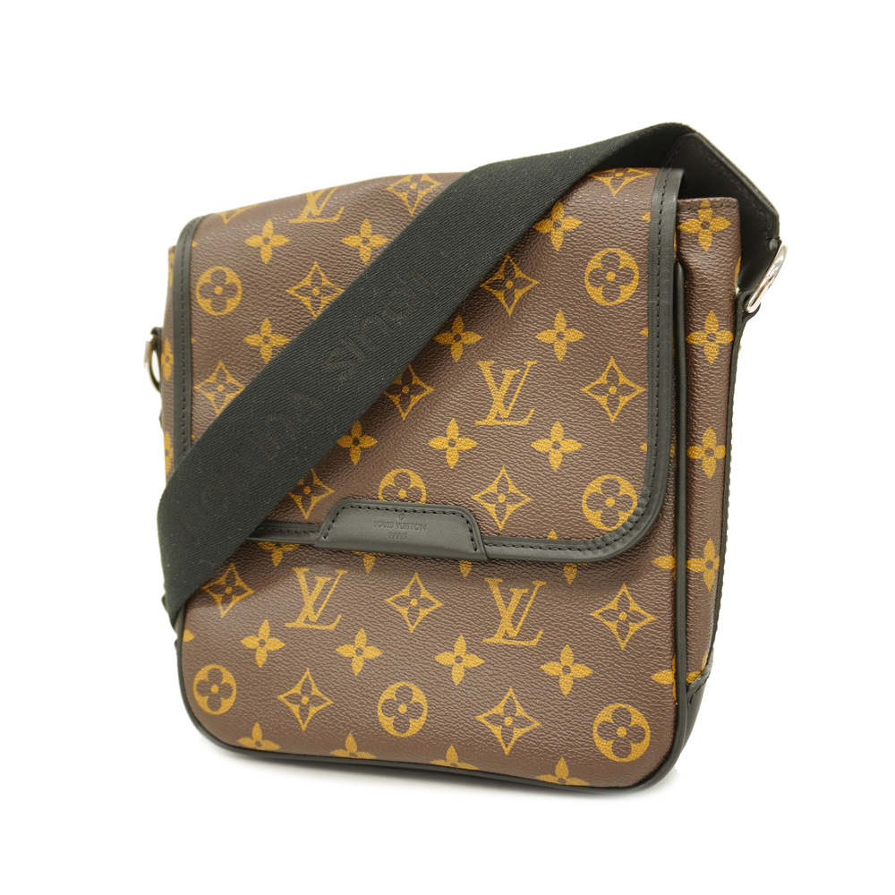 Auth Louis Vuitton Monogram Macassar Bus PM M56717 Men's Shoulder Bag
