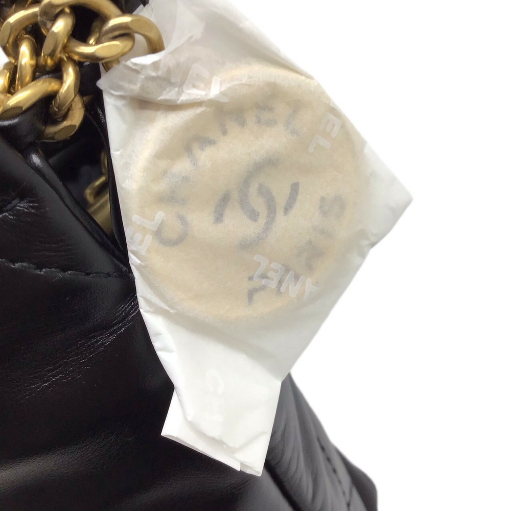 CHANEL Chanel 22 Mini Chain Shoulder Bag AS3980 Shiny Calf Black G