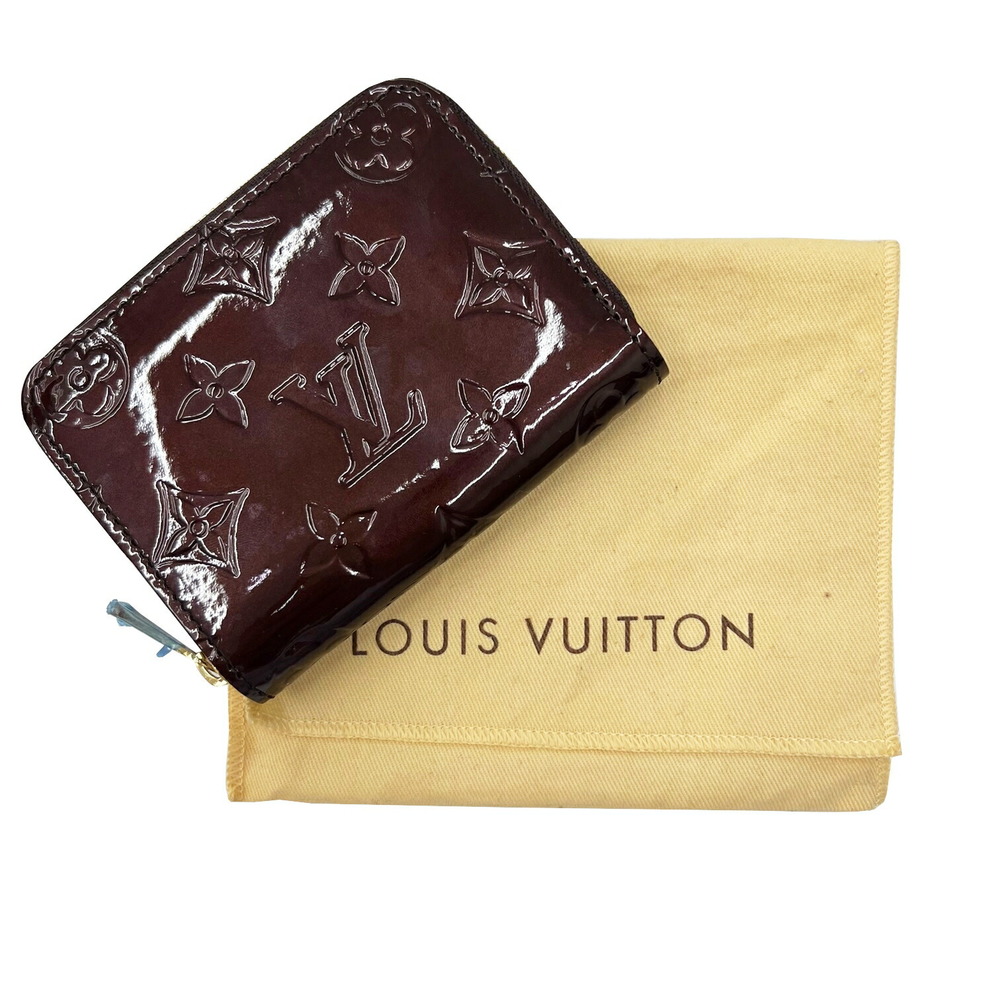 LOUIS VUITTON Louis Vuitton Zippy Coin Purse Vernis M93607 TH3009 Case Card  Women's Men's Amaranto Leather