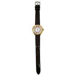 FENDI Fendi Eye Shine Enamel Belt SS 3 Colors Quartz Brown Watch Clock Fashionable Shell Black Spinel Topaz Women's