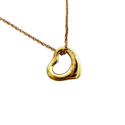 Tiffany TIFFANY & Co. Open Heart 11mm Elsa Peretti Necklace Pendant 18K Gold 750 K18