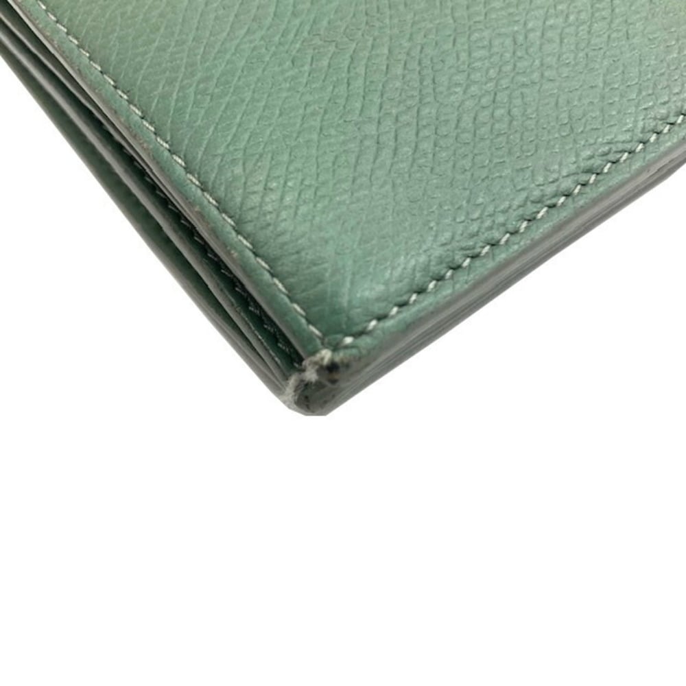 CELINE Celine large strap wallet green leather bifold | eLADY Globazone