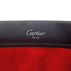 Cartier Bag Ladies Handbag Trinity Leather Black