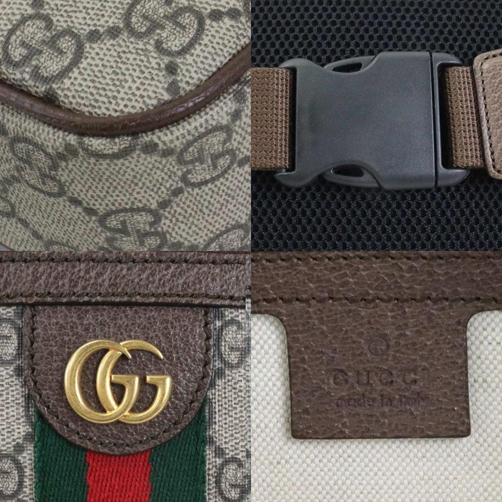 Gucci Bag Men's Body Waist Pouch Gg Supreme Ophidia Belt Brown 574796