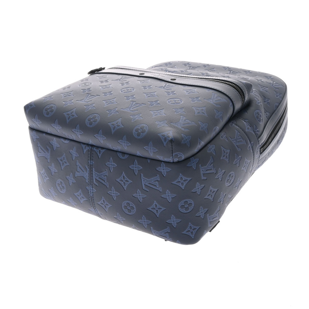 LOUIS VUITTON Louis Vuitton Monogram Shadow Splinter Backpack Blue