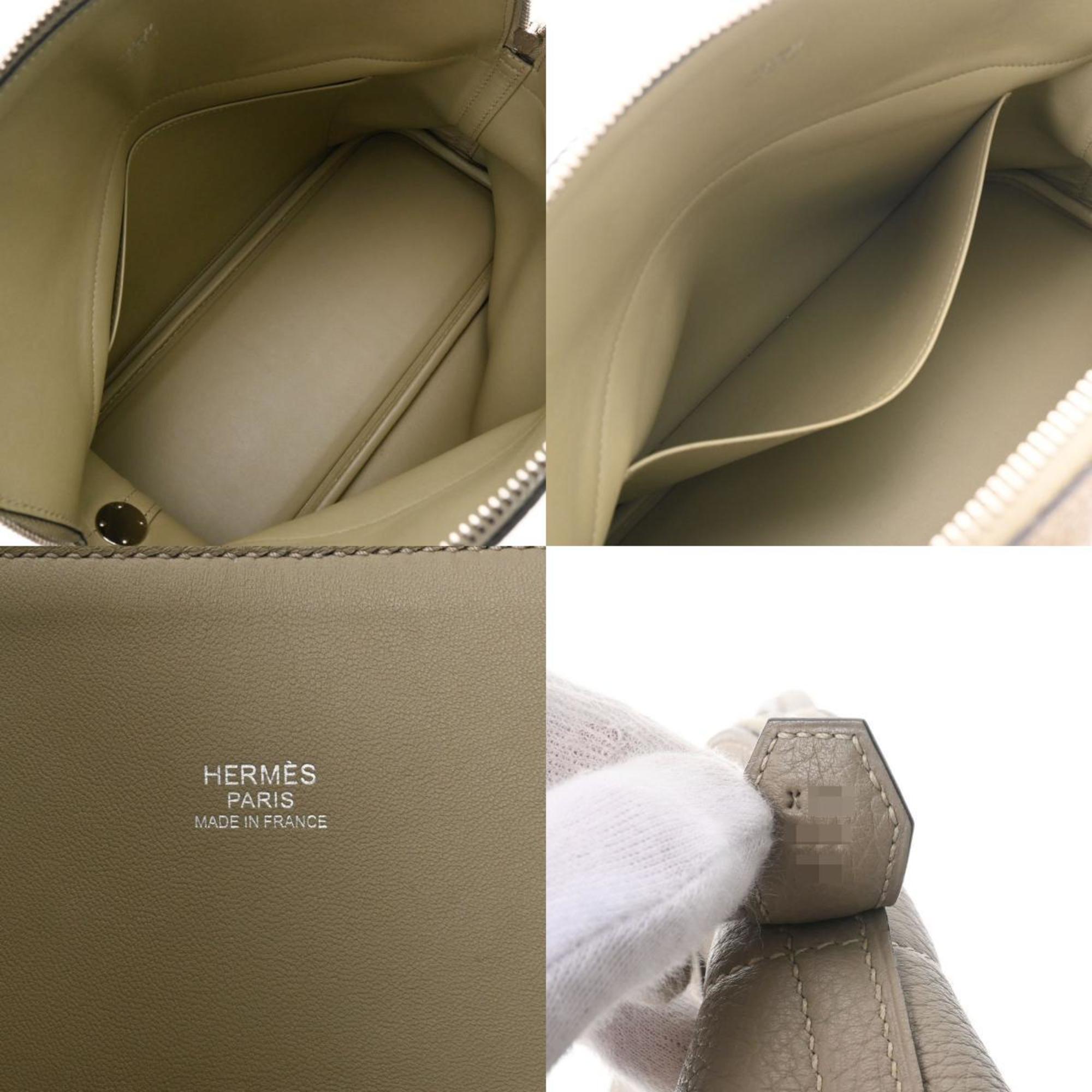 HERMES Hermes Bolide 31 Sage Palladium Hardware X Engraved (around 2016) Women's Taurillon Clemence Handbag