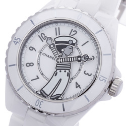 CHANEL Chanel Mademoiselle J12 Rapauza H7481 Men's White Ceramic SS Watch Automatic Winding Dial