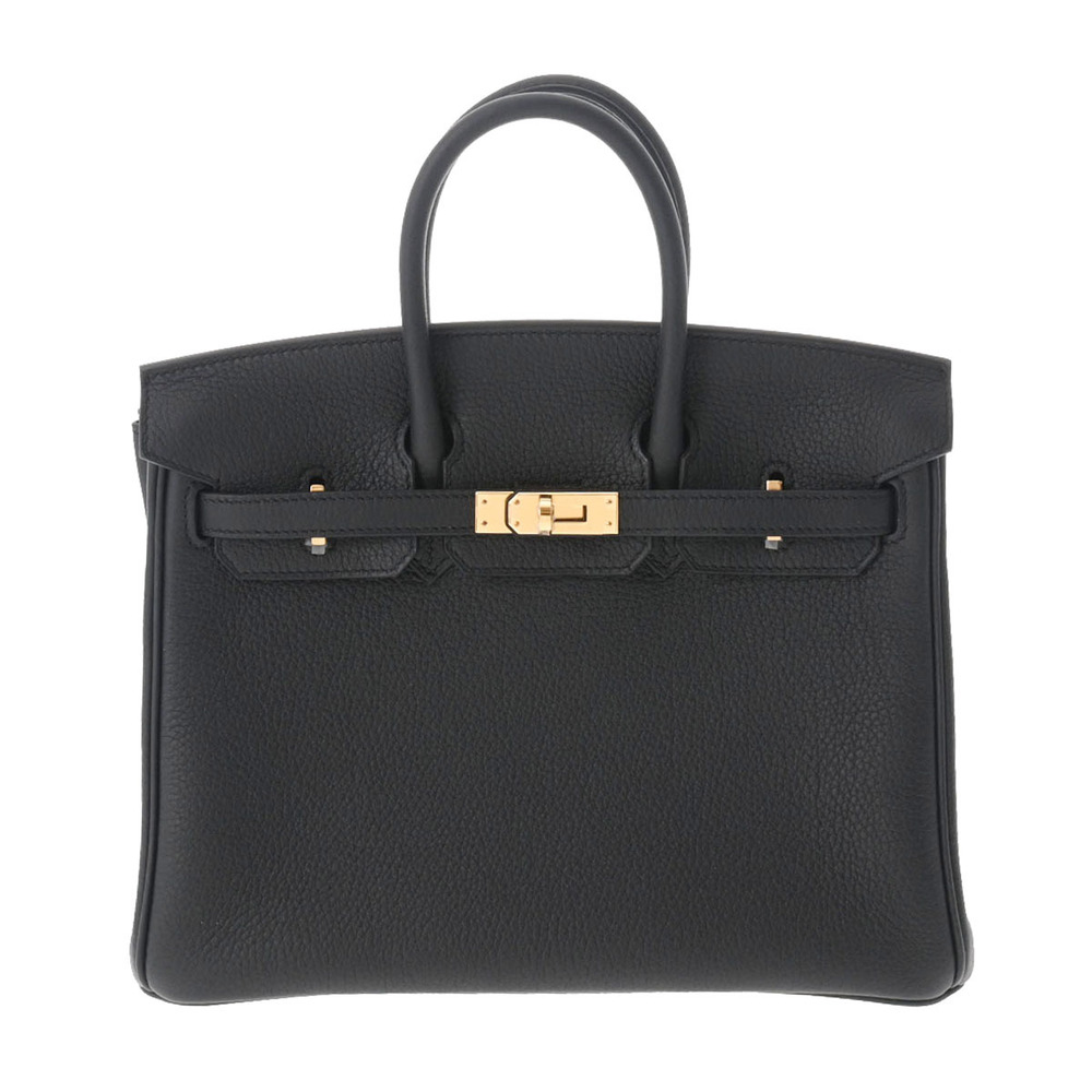 Hermes Birkin Bag Embossed Togo Leather Gold Hardware In Black