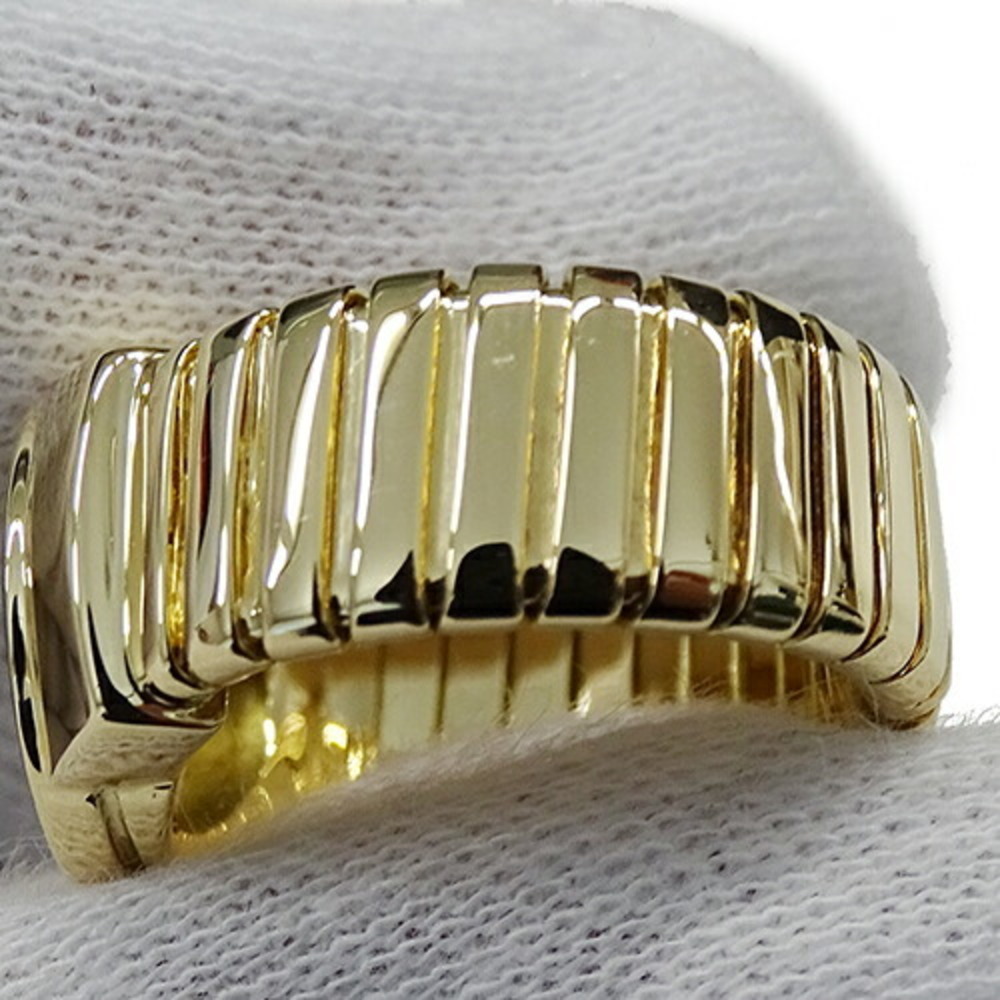 Bvlgari Ring Women's 750YG Onyx Tubogas Yellow Gold About No. 12