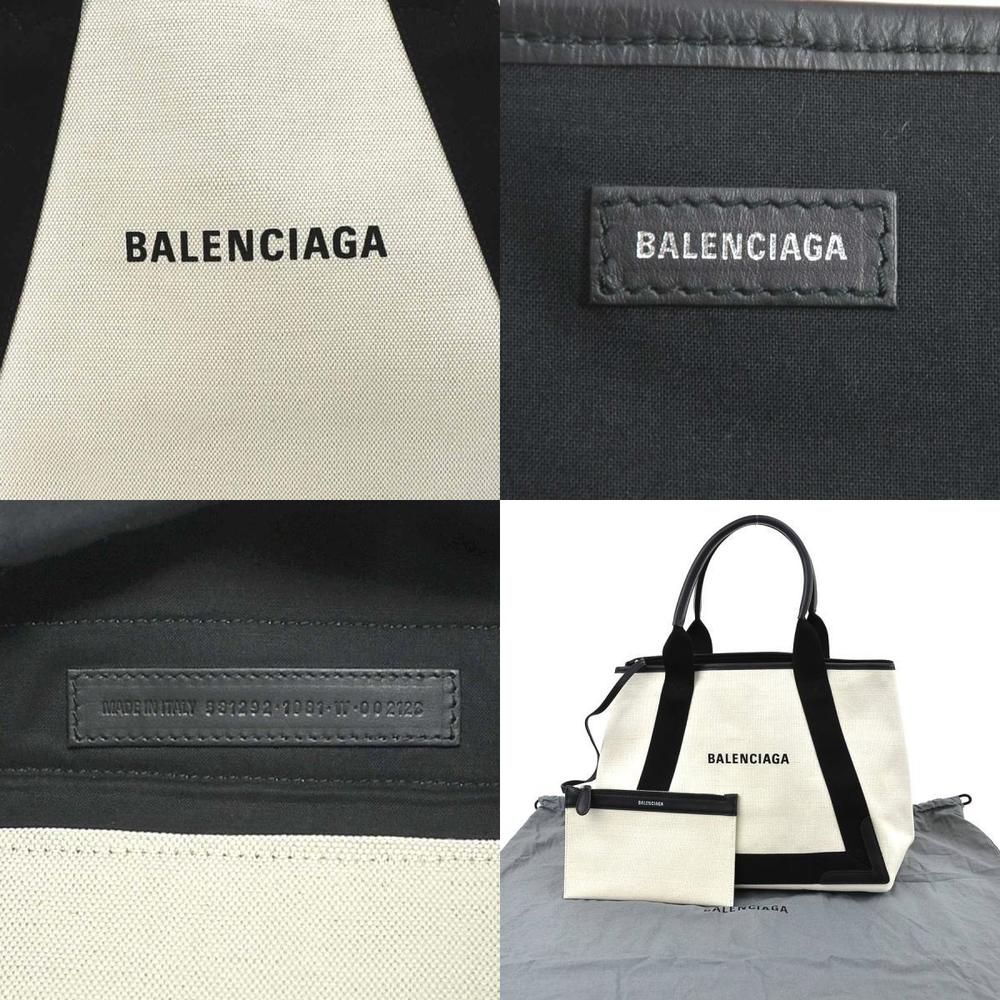 Balenciaga Canvas Small Cabas Natural Black