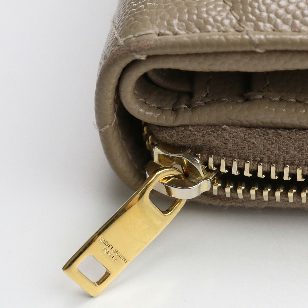 Saint Laurent Paris Zip Around Compact Wallet Red 403723 Leather