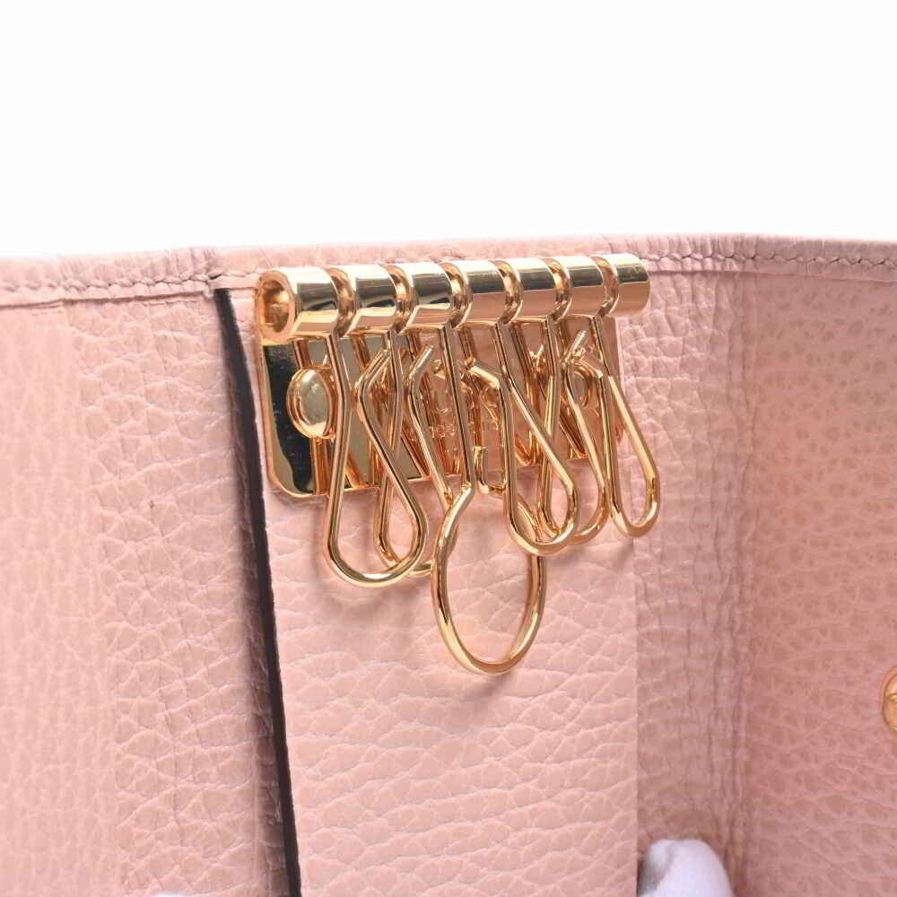 Gucci GG Marmont leather 6 row key case 456118 pink