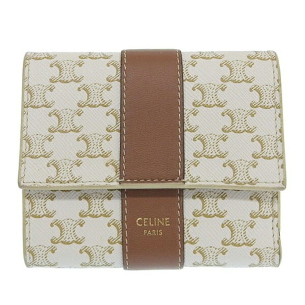 Celine Triomphe Compact Tri-Fold Wallet