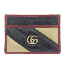 GG Marmont Leather Card Holder in Red - Gucci