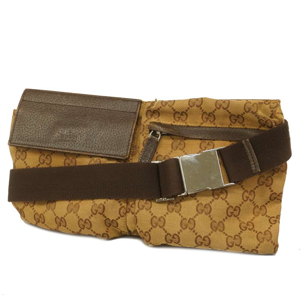 Gucci Beige/Brown GG Canvas and Leather G Buckle Belt 85CM Gucci