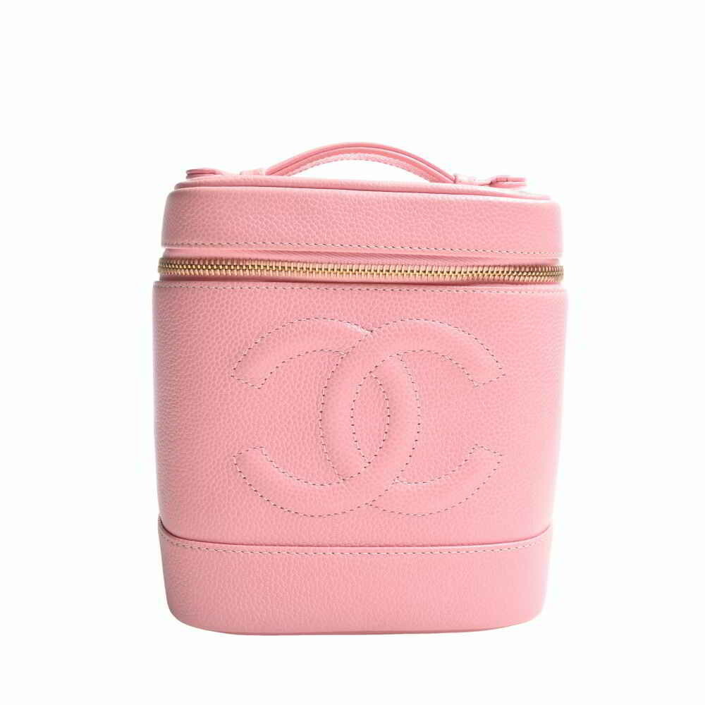 CHANEL Chanel Caviar Skin Cocomark Vanity Bag Handbag - Pink