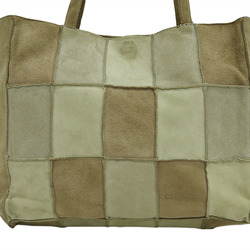 Chanel Suede Patchwork Shoulder Tote Bag Beige 6th Series Ladies CHANEL