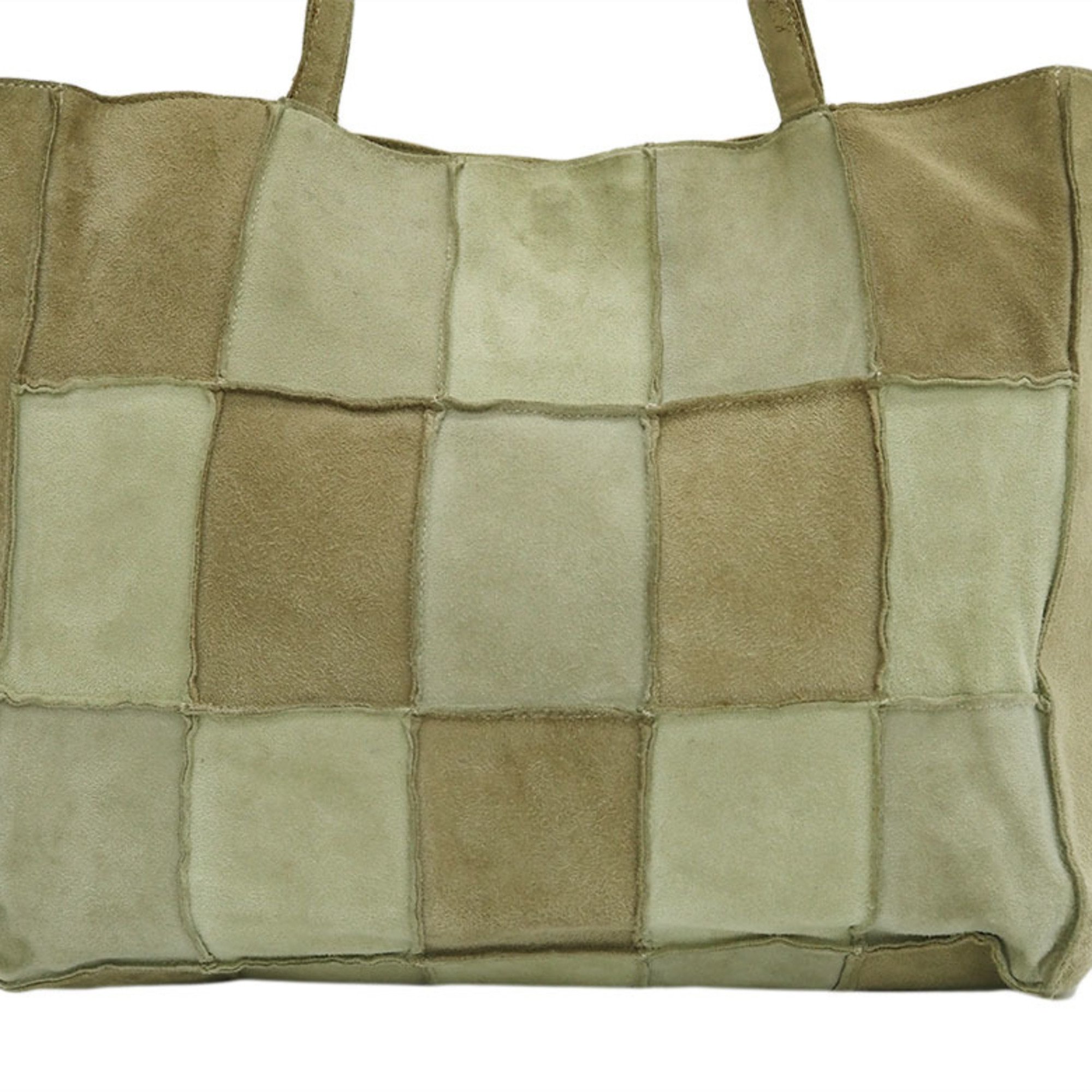 Chanel Suede Patchwork Shoulder Tote Bag Beige 6th Series Ladies CHANEL