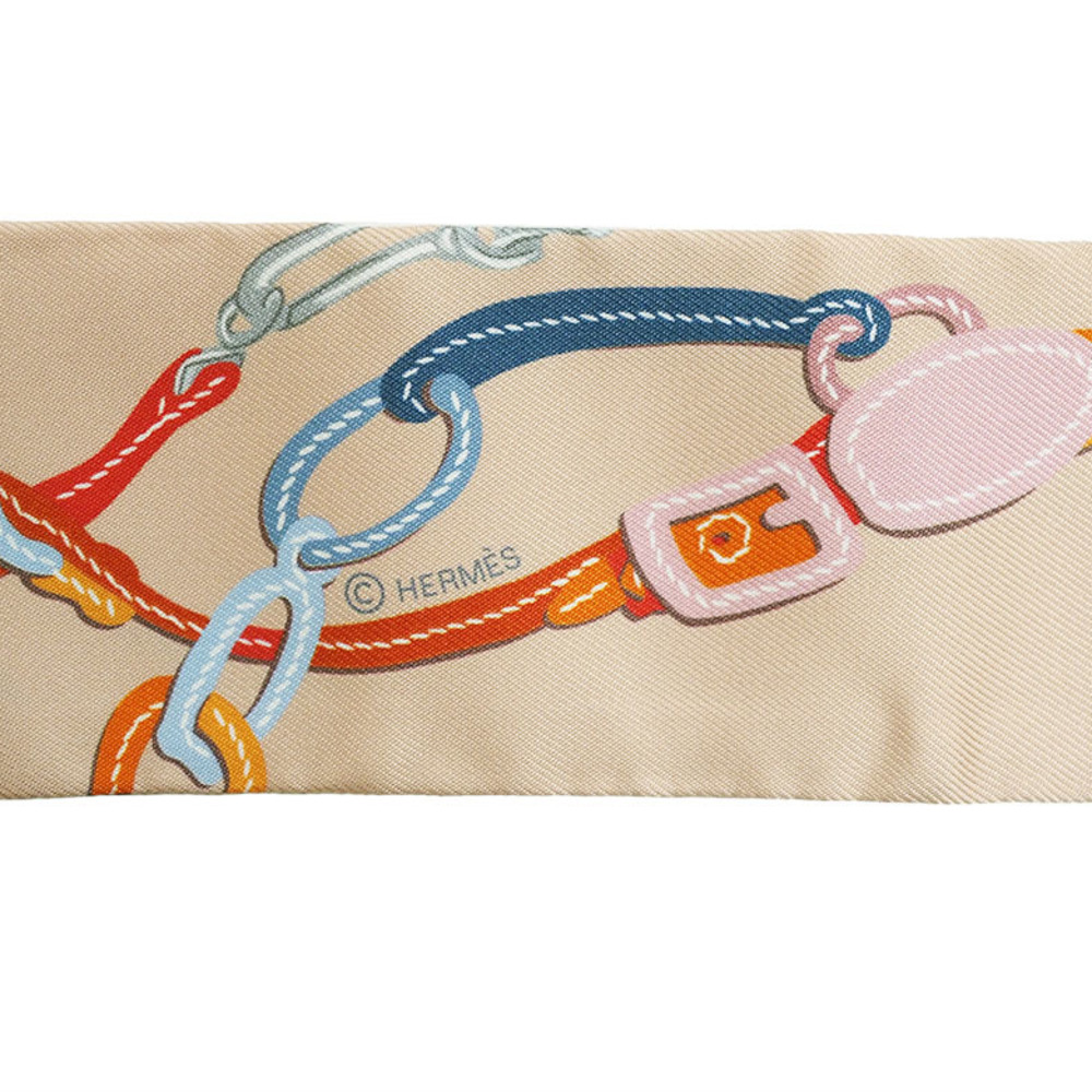 Hermès Twilly Brides de Gala Applique Pique Ebene Jaune d'Or Rouge Scarf