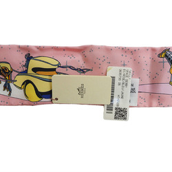 Hermes Twilly Scarf Muffler Space Derby Rose (Pink) Women's Silk Ribbon HERMES