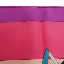 Hermes Carre 90 Scarf Muffler Hello Dory HELLO DOLLY Doll Pink x Purple Women's Silk HERMES