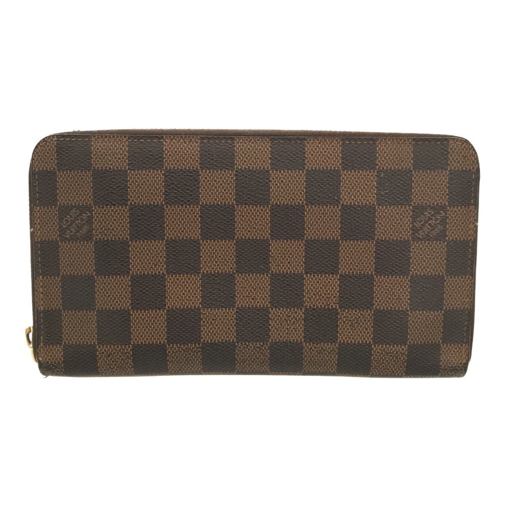 brown checkered louis vuitton wallet