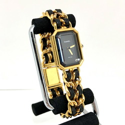 CHANEL Chanel Premiere M gold black dial quartz watch ladies