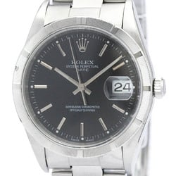 Polished ROLEX Oyster Perpetual Date 15210 Steel Automatic Mens Watch BF561303