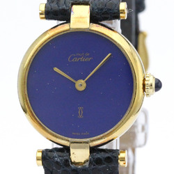 CARTIER Must Vandome Gold Plated Quartz Ladies Watch BF560280