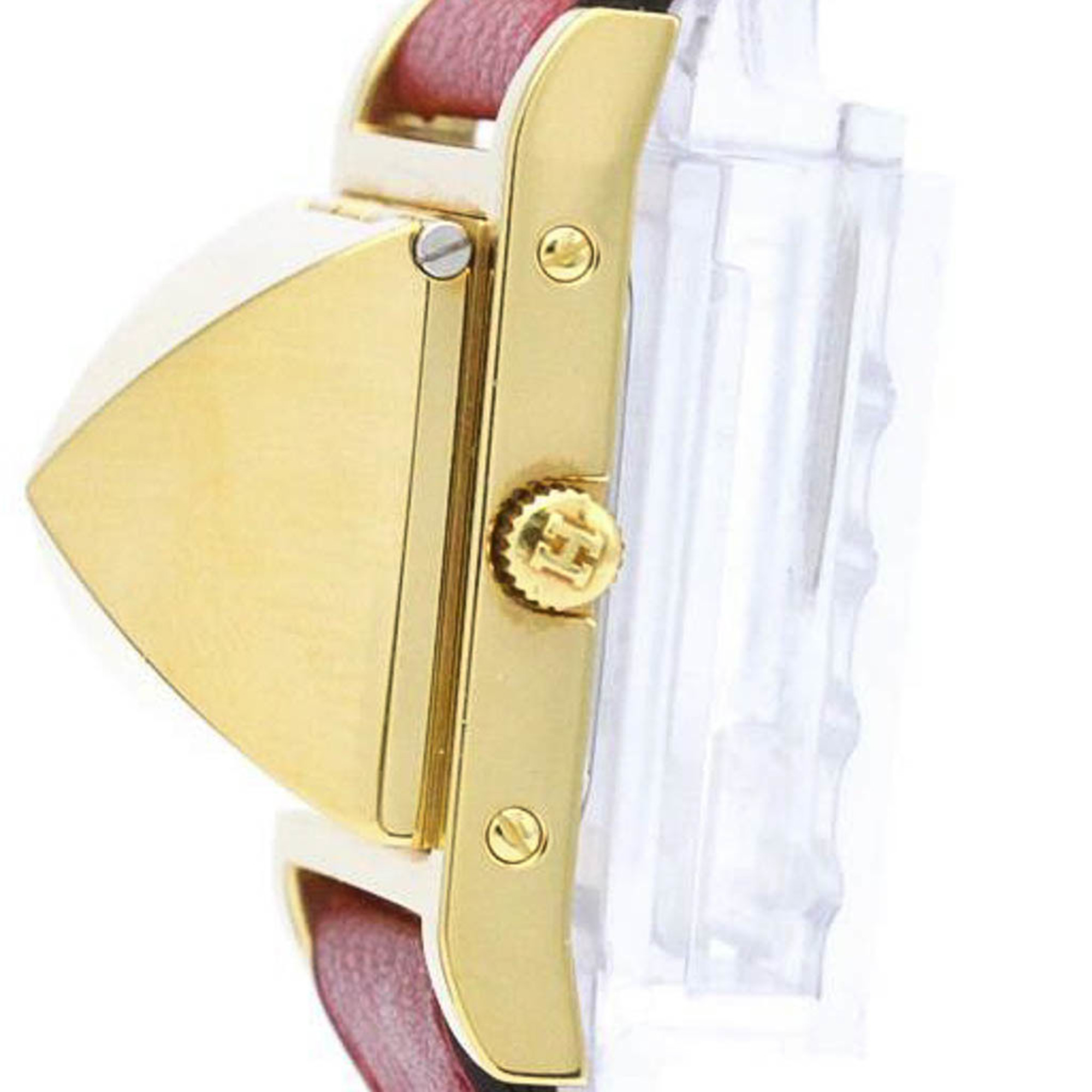 HERMES Medor Gold Plated Leather Quartz Ladies Watch BF560311