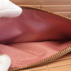 MCM 8APA11 Leather Champagne Gold Chain Shoulder Bag Long Wallet