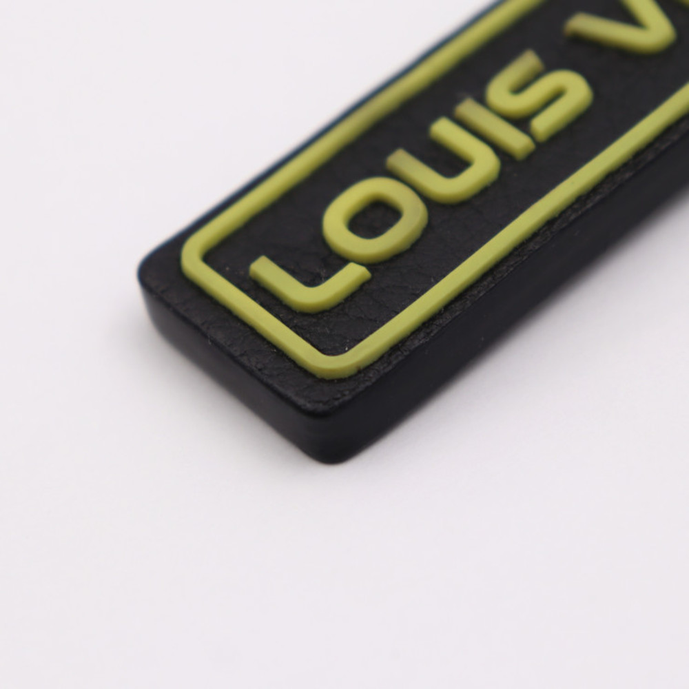 LOUIS VUITTON Louis Vuitton Portocre Tab Keychain MP2211 Taurillon Leather  Black Yellow Silver Metal Fittings Key Ring | eLADY Globazone