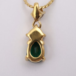 Christian Dior necklace metal rhinestone gold green clear color stone pendant