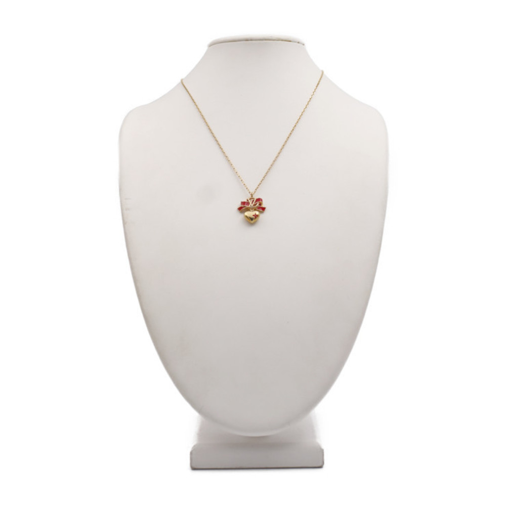 Louis Vuitton Collier Love Romance Necklace M80270 Metal Gold Red