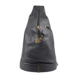 LOEWE Loewe Anton shoulder bag leather black gold metal fittings crossbody backpack anagram