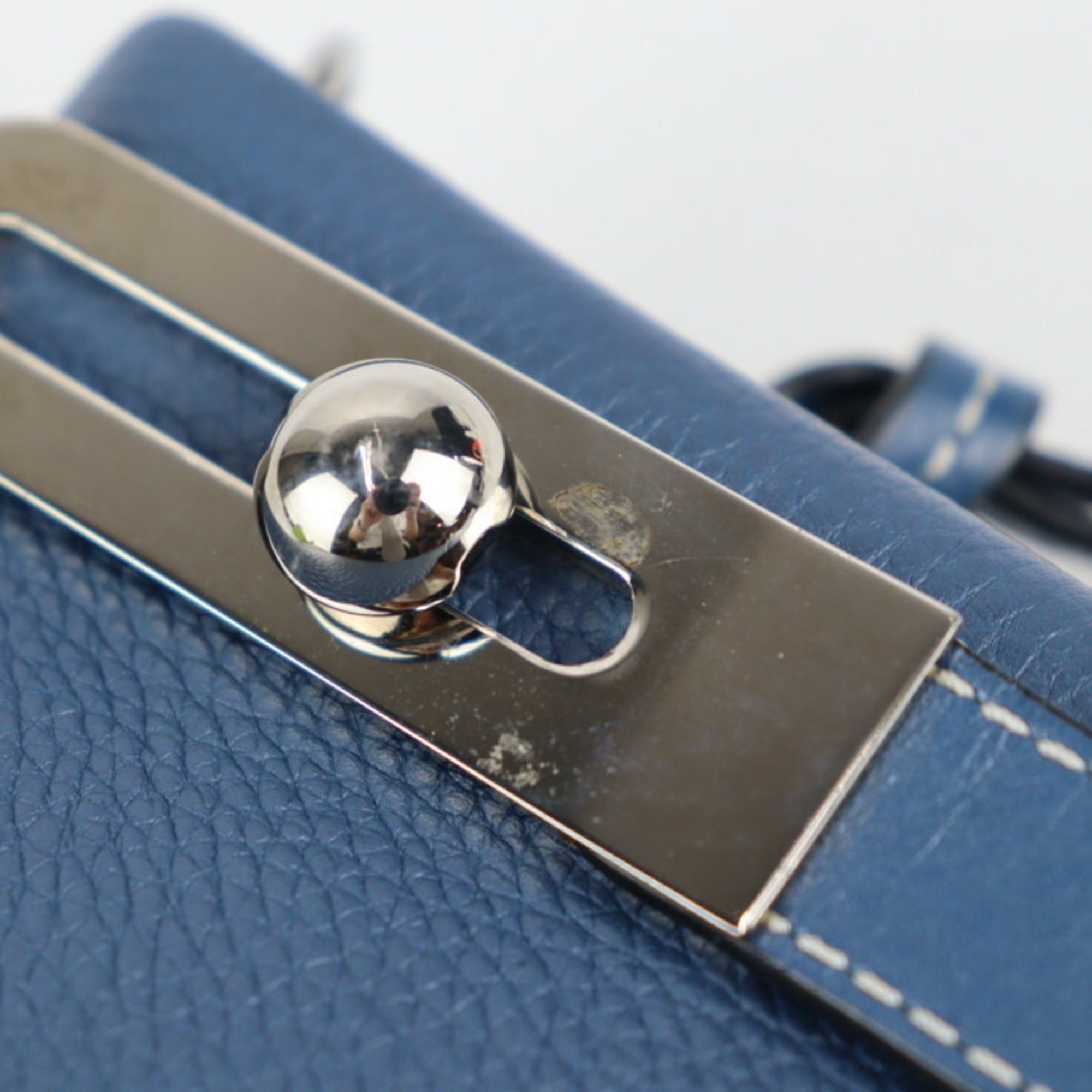 LOEWE Loewe Missy Small handbag 327.12KS28 leather blue system silver metal fittings 2WAY shoulder bag
