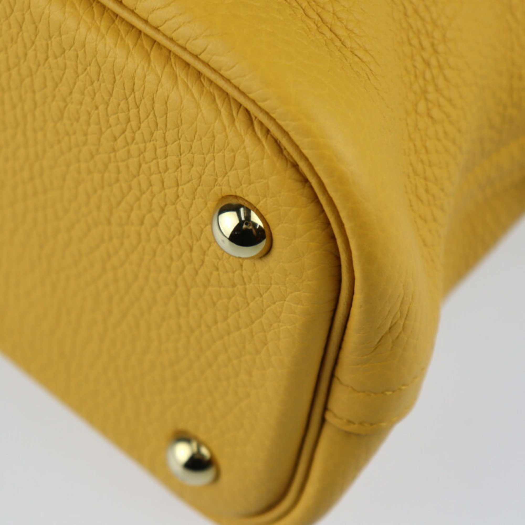 HERMES Hermes Bolide 31 Handbag Taurillon Clemence Jaune ambre Gold metal fittings 2WAY shoulder bag D stamp