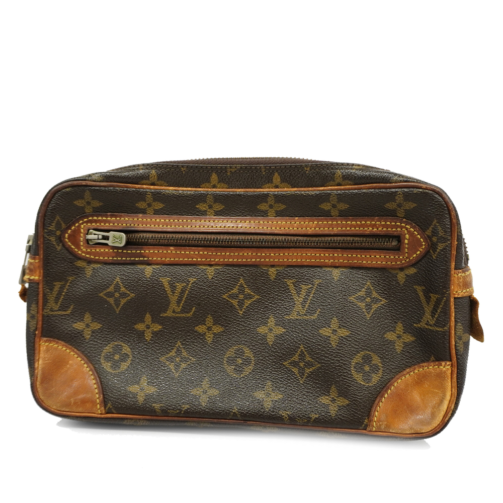 Auth Louis Vuitton Monogram Marley Dragonne GM M51825 Men's Clutch Bag