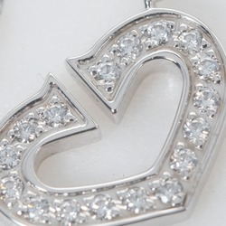 Cartier C Heart Necklace K18WG 17P Diamond White Gold CARTIER Women's