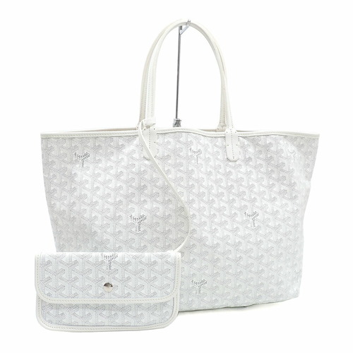 Goyard Saint Louis Coated PVC Canvas Women Mini Bag Pouch Leather White  230516T