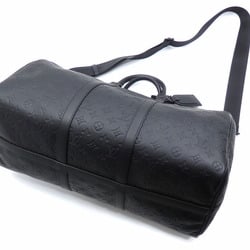 Louis Vuitton Boston Bag Monogram Shadow Keepall Bandouliere 50 Men's  M44810 Black Leather