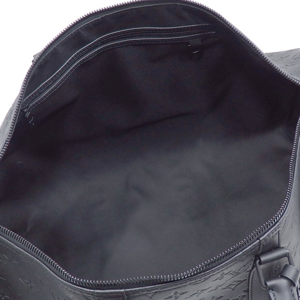 Louis Vuitton Keepall Bandouliere Bag Monogram Shadow Leather 50 Black