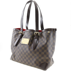 Louis Vuitton Hampstead MM Tote Bag N51204 Damier Canvas Brown CA0097 Ladies