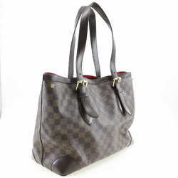 Louis Vuitton Hampstead MM Tote Bag N51204 Damier Canvas Brown CA0097 Ladies