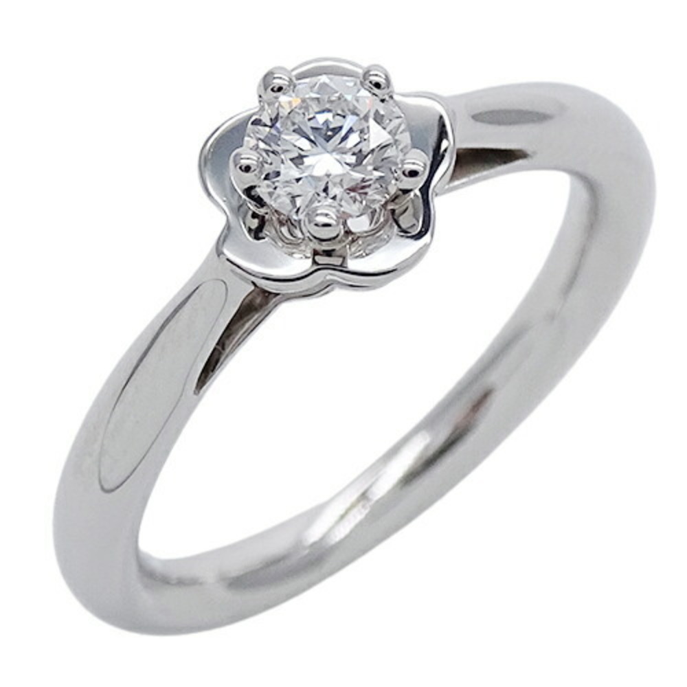 Chanel Camellia J3569 Platinum 950 Diamond Ring Carat/0.26 Silver