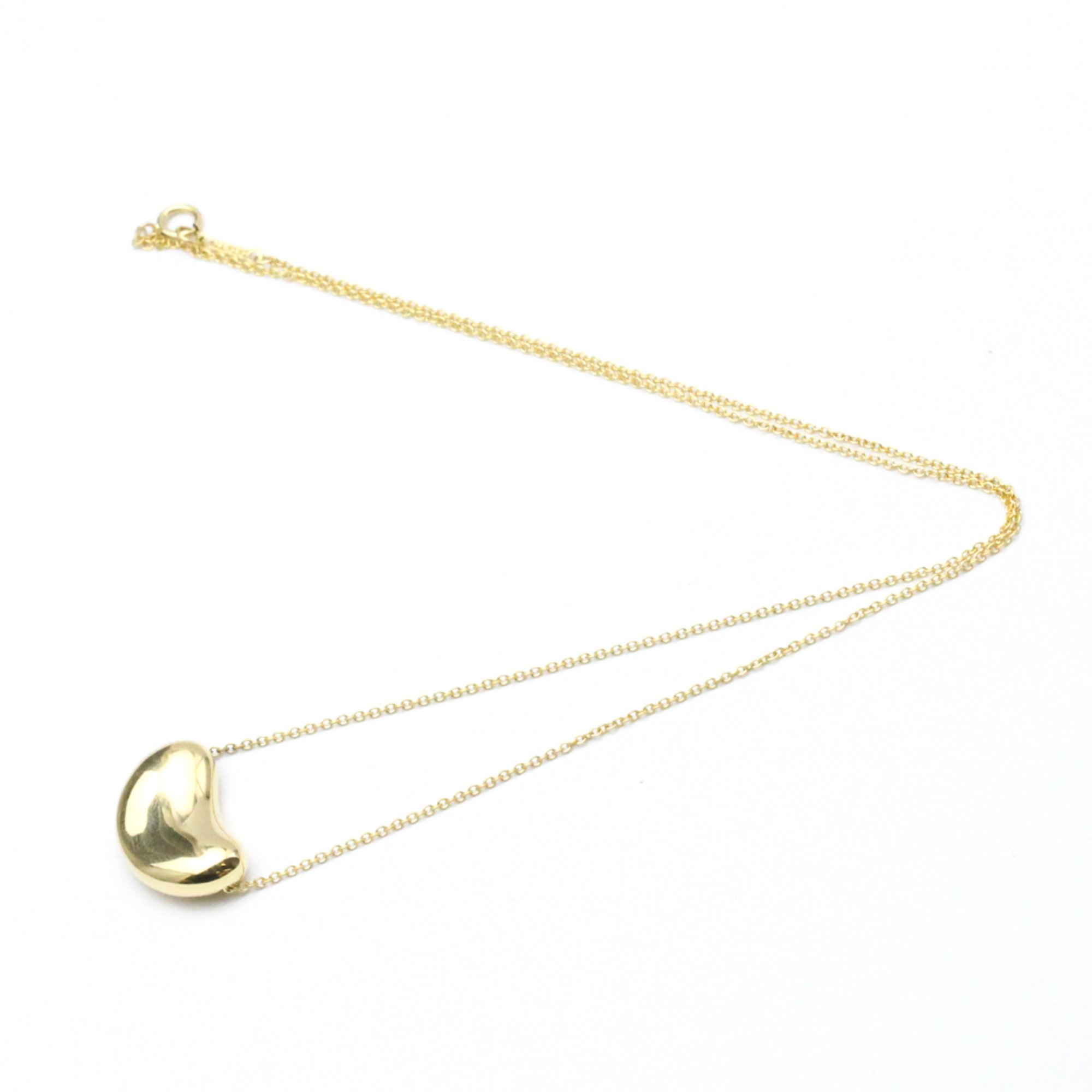Tiffany Bean Yellow Gold (18K) No Stone Men,Women Fashion Pendant Necklace (Gold)
